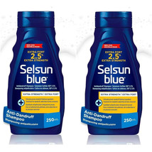 NEW 2PK Selsun 2.5% Selsun Blue Extra Strength 250ml Anti-Dandruff Shampoo  - $819.94 MXN