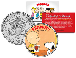Peanuts VALENTINE&#39;S * Charlie Brown &amp; Snoopy * JFK Half Dollar US Coin Licensed - £6.82 GBP