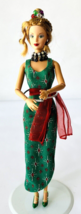 Altered Holiday Surprise Barbie Doll Green Formal Dress Added Jewelry New Hairdo - $19.34