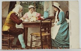 First Thanksgiving Colonial Family At the Dinner Table Early udb Postcard M15 - £7.98 GBP