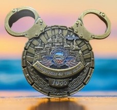 Disneyland Mickey Ears Gold / Blue Disney Challenge Coin Secret Service Office - £13.27 GBP