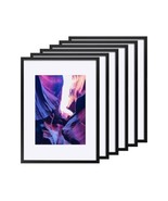 11x14 Picture Frames Set of 6 with Mat 8x10 Poster Frame Gallery Wall Black - $39.59