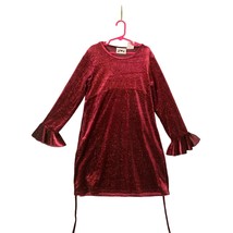 Speechless Girls Size 10 Long Sleeve Velour Sparkle Stripe Bell Sleeve B... - £11.81 GBP