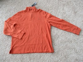 BNWT Polo Ralph Lauren 1/4 zip mock neck Pullover, Orange, Men, Size L, ... - £31.65 GBP