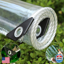 Lckffyd Clear Tarp 6 X 6 Pvc 14 Mil Clear Tarps Heavy Duty Waterproof 40... - $31.85