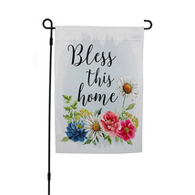 Bless This Home Floral Outdoor Garden Flag, 12.5&quot; x 18&quot; - £11.25 GBP