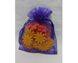 Gift Bag With Orange And Yellow Felt Flower Pieces - $9.89