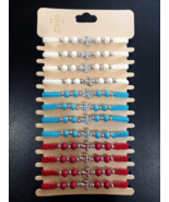 Wholesale 12 Pcs Lot of Macrame Cord Prayer Rope Beads &amp; Stones Cross Br... - £18.26 GBP