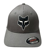 Fox Racing Flexfit YOUTH Hat Gray w/Blue Logo Cap OSFM NWT NEW - $36.38 CAD