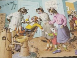 Vintage Eugene Hartung Alfred Mainzer Anthropomorphic Cats Postcard #4872 - £19.59 GBP