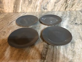 Royal Norfolk royal Gray 7 1/2”Stoneware Dinnerware Saucer Plates Set Of... - $50.15