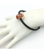 PANDORA Orange Blossom charm bracelet - XL orange white multilayer glass 790751 - $50.00