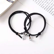 Fashion Magnet Couple Bracelets for Lovers Astronaut Pendant Women Men Adjustabl - £9.61 GBP