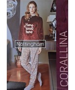 Pyjamas Chaud De Femme Boutonné Laine Polaire Hivernal PG35696 Nottingha... - $39.09
