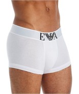 Emporio Armani Men&#39;s White Stretch 110852 Cotton Trunk Underwear Size M - £14.45 GBP