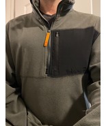Timberland Pullover Mens XL Black Zip Long Sleeve Fleece Utility Pocket - $300.94 MXN