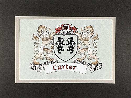 Carter Irish Coat of Arms Print - Frameable 9" x 12