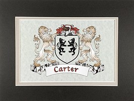 Carter Irish Coat of Arms Print - Frameable 9&quot; x 12&quot; - $19.55