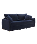 Irina 88&quot; Sleeper Sofa, Blue Velvet - $25,825.76 MXN