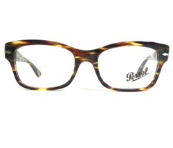 Persol Eyeglasses Frames 3054-V 938 Brown Horn Silver Square Full Rim 53... - £131.60 GBP