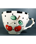 Mary Engelbreit Studio Art Black and Red Cherries Mug No Saucer 3.5&quot; x 5... - £17.32 GBP