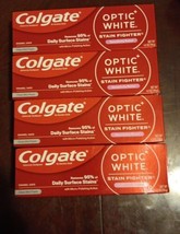 4 Colgate Optic White Stain Fighter Sensitivity Toothpaste Mint 4.2 Oz (... - £13.77 GBP