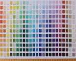 24.5&quot; X 44&quot; Panel Color Swatches Chart Rainbow Kona Cotton Fabric Panel ... - $10.86