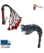 Pack of Two Genuine Cowhide Real Leather Floggers Crafted Heavy-Duty - $46.49