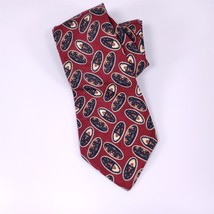 Abercrombie &amp; Fitch A&amp;F Paisley Men&#39;s Silk Neck TIe Classic Burgundy Brown Blue - £11.62 GBP