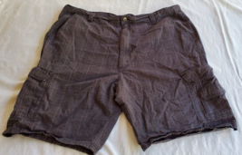 Wrangler Gray Black Plaid Cargo Shorts Mens Size 42 - $19.79