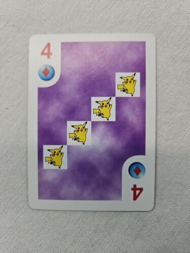 Vintage 1999 Bicycle Pokemon Playing Card 4 of Diamonds BUY 2 GET 2 FREE - $2.95