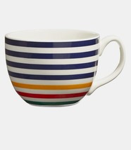 Brand New Hudson Bay Stripes BLUE MULTI One Size Multistripe Breakfast Mug - £14.30 GBP