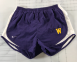 Western Michigan Running Shorts Womens Small Purple White Nike Dri-Fit - £15.51 GBP