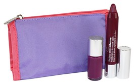 Clinique Grandest Grape Chubby Stick Intense &amp; Hot Date Nail Laquer Set - £14.38 GBP