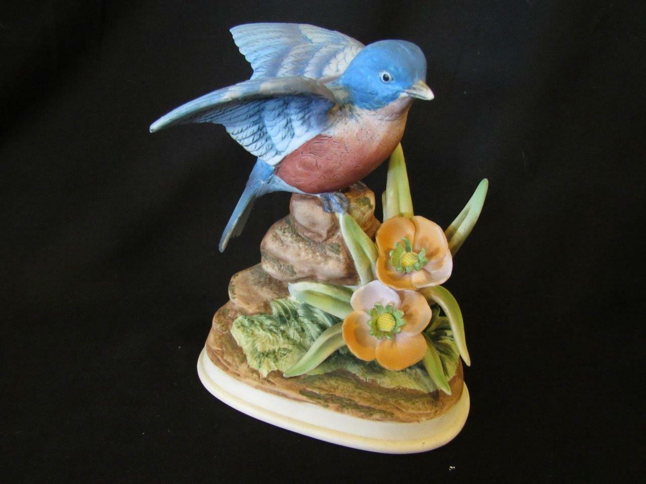 Bluebird 7703 Hand Painted Porcelain Figurine - $7.50