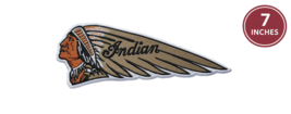 Warrior Patch 7 Inches Feathered Indian Chief Head Patches Iron on Vest ... - $16.90