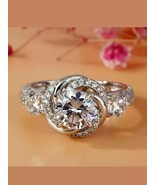 2.00Ct Round CZ 925 Sterling Silver Wedding Engagement Valentine&#39;s Brida... - $155.85 CAD