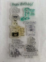 Got Cake Happy Birthday Clear Cling stamps - £5.48 GBP