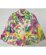 LAUREN RALPH LAUREN Women’s Colorful Floral Jacket Blazer Size L Lined B... - $886.51 MXN