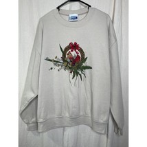 1980s Endless Designs Cardinal Birds Christmas Coquette Granny Sweatshir... - $28.00