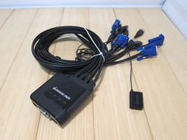 Used - Io Gear GCS24U 4 Port Usb Cable Kvm Switch Cables &amp; Remote - £22.46 GBP