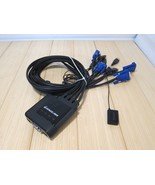 USED - IOGear GCS24U 4 Port USB Cable KVM Switch Cables &amp; remote - $38.35 CAD