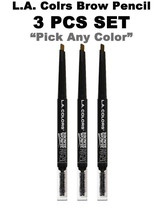 L.A. Colors LA Colors Browie Wowie Brow Pencil &quot;3 PCS SET&quot; &quot;Pick Any Color&quot; - £8.80 GBP