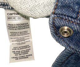 Carhartt Baby Denim One-Piece Coveralls 18M Button Front Workwear image 5