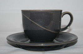 Denby Coloroll Saville Grey 1 Tea / Coffee Cup and Saucer  England - £22.54 GBP