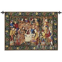 75x53 LES VENDANGES GRAPE HARVEST Vineyard Wine Tapestry Wall Hanging - £226.83 GBP