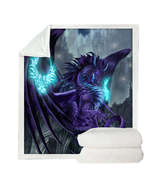 Fantasy Design Talisman Purple Dragon Throw Blanket - $55.90+