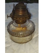 Antique Clear Glass Kerosene Oil Lamp No. 2 Queen Anne  - £48.58 GBP