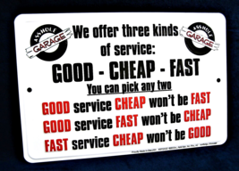 Three Kinds Of Service *Us Made* Embossed Sign - Man Cave Garage Bar Wall Decor - £12.62 GBP