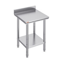 VEVOR Stainless Steel Work Table with baffle plate for Restaurant, 24x24... - $78.99